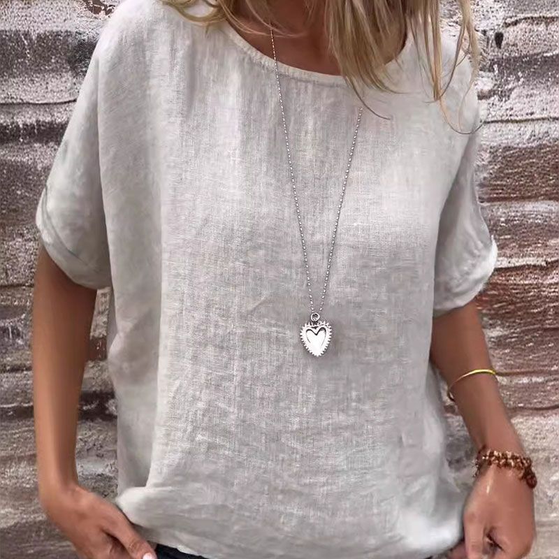 Kira™ - Blouse Décontractée en Coton et Lin
