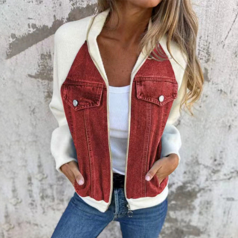 Lilia™ - Veste en Jean à Fermeture Éclair
