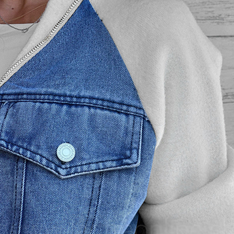 Lilia™ - Veste en Jean à Fermeture Éclair