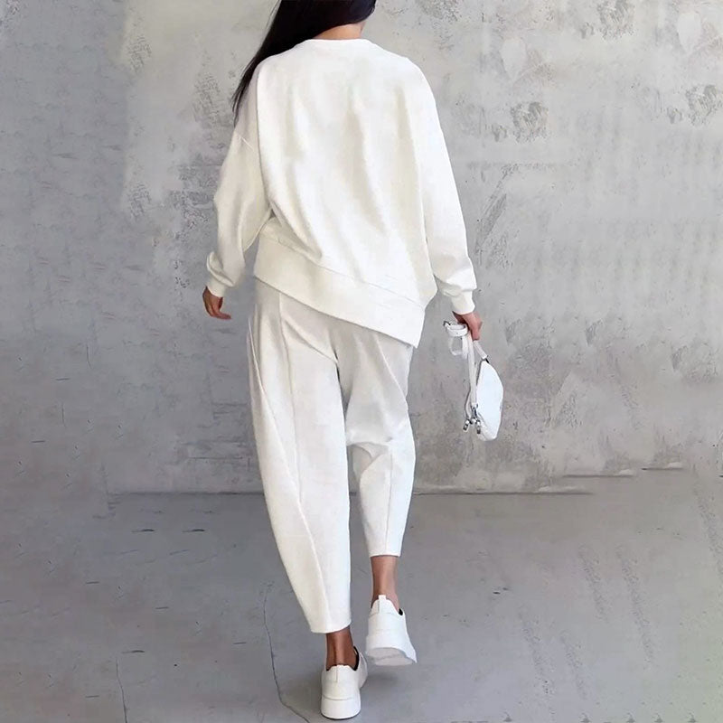 Ophélie™ - Manches longues avec col rond & Pantalon Ensemble 2 pièces
