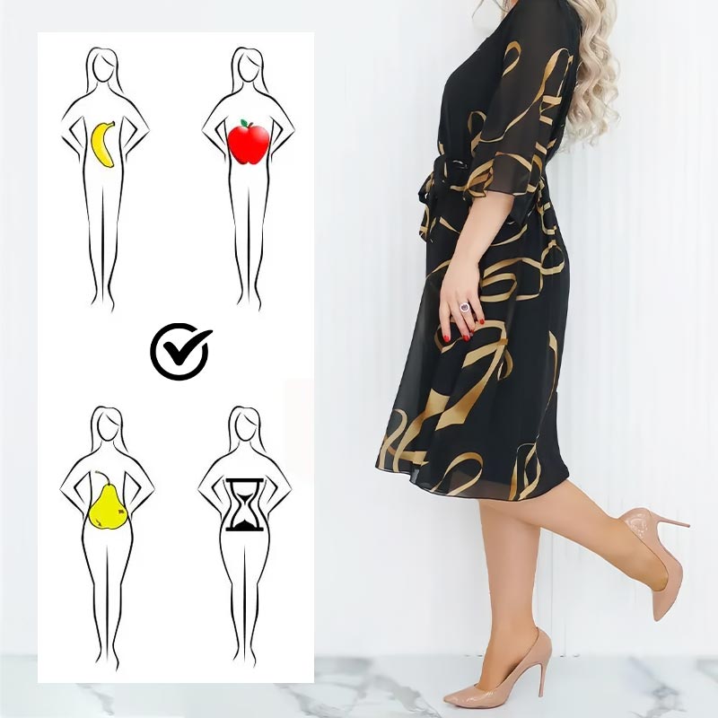 Blandine™ - Robe Élégante Midi à Manches Volantées
