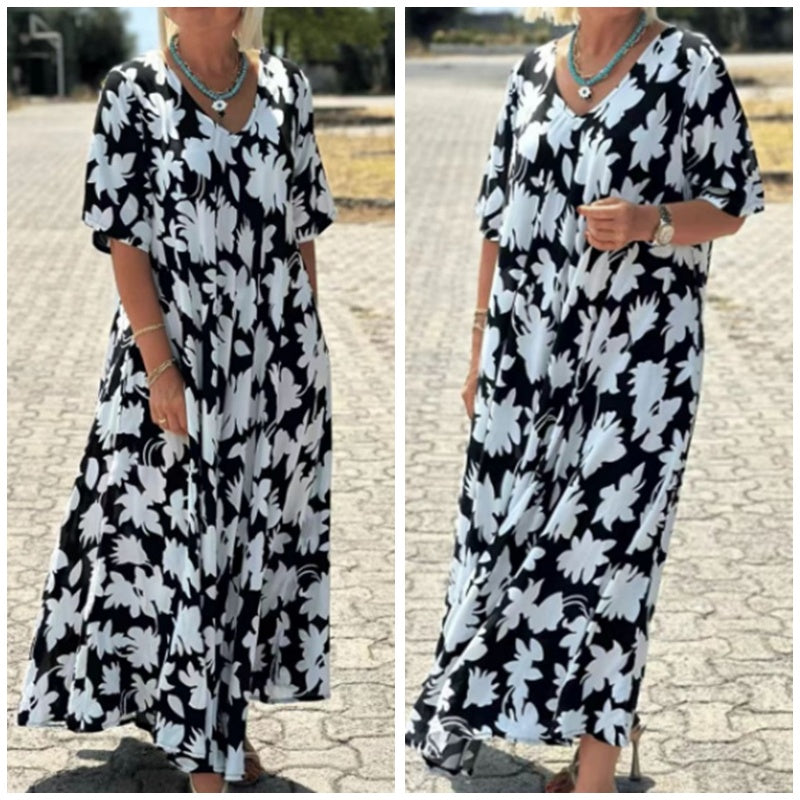 Lilac™ - Robe Longue Imprimée Décontractée