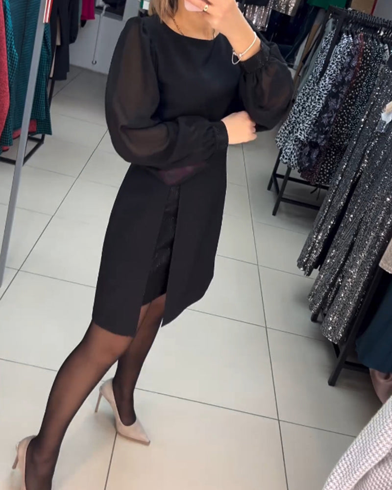 Carine™ - Robe midi deux-pièces élégante avec fente haute