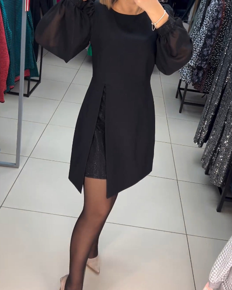 Carine™ - Robe midi deux-pièces élégante avec fente haute