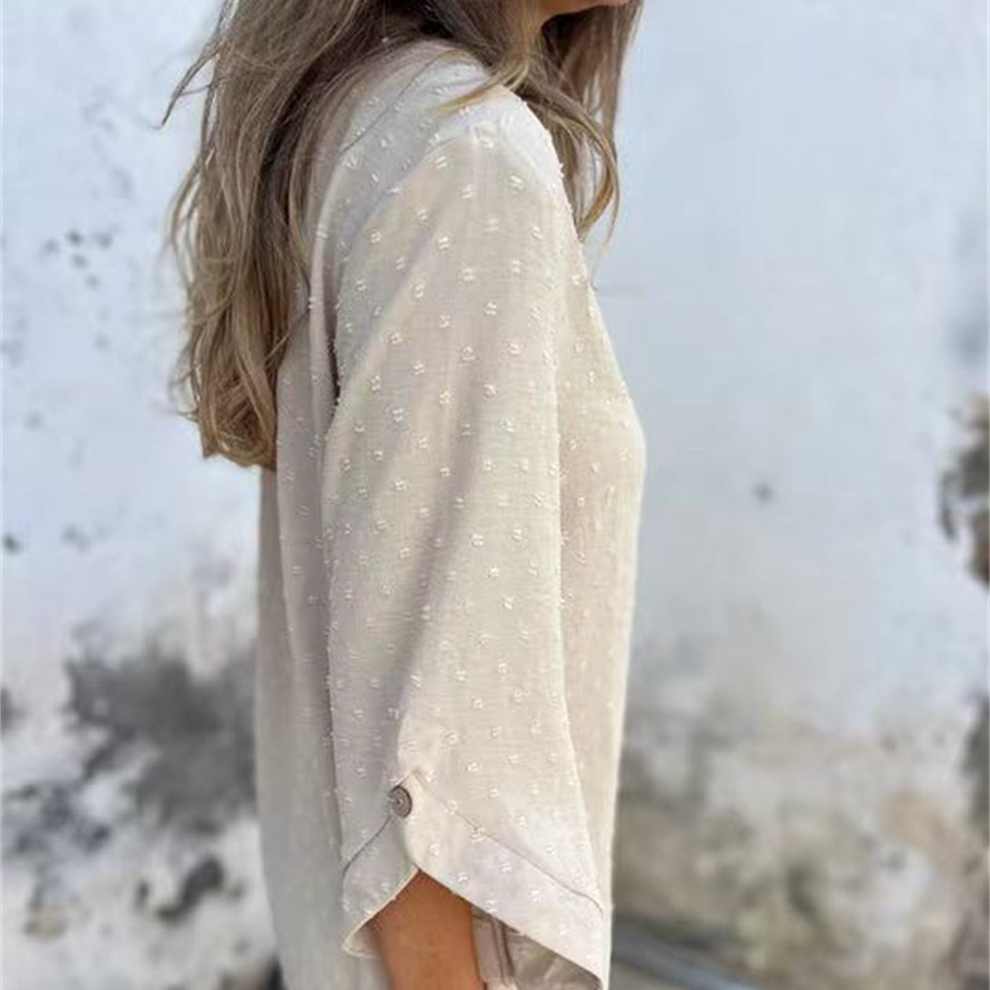 Marinette™ - Haut décontracté en jacquard à col rond pour femmes