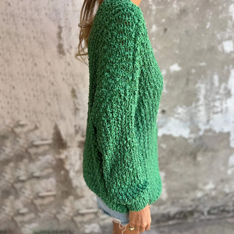 Margo™ - Chic et Confort Pull Ample Torsadé Col V pour Femmes