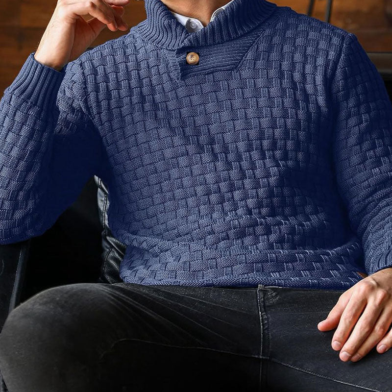 Mirko™ - Pull Homme Texturé Col Montant Élégant