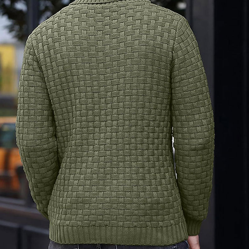 Mirko™ - Pull Homme Texturé Col Montant Élégant
