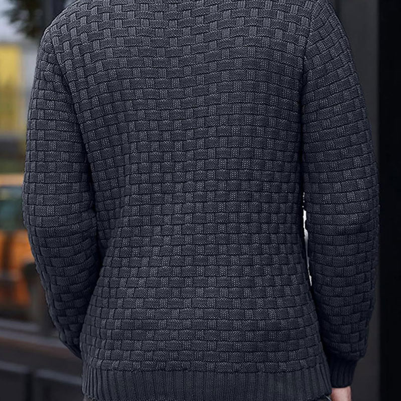 Mirko™ - Pull Homme Texturé Col Montant Élégant