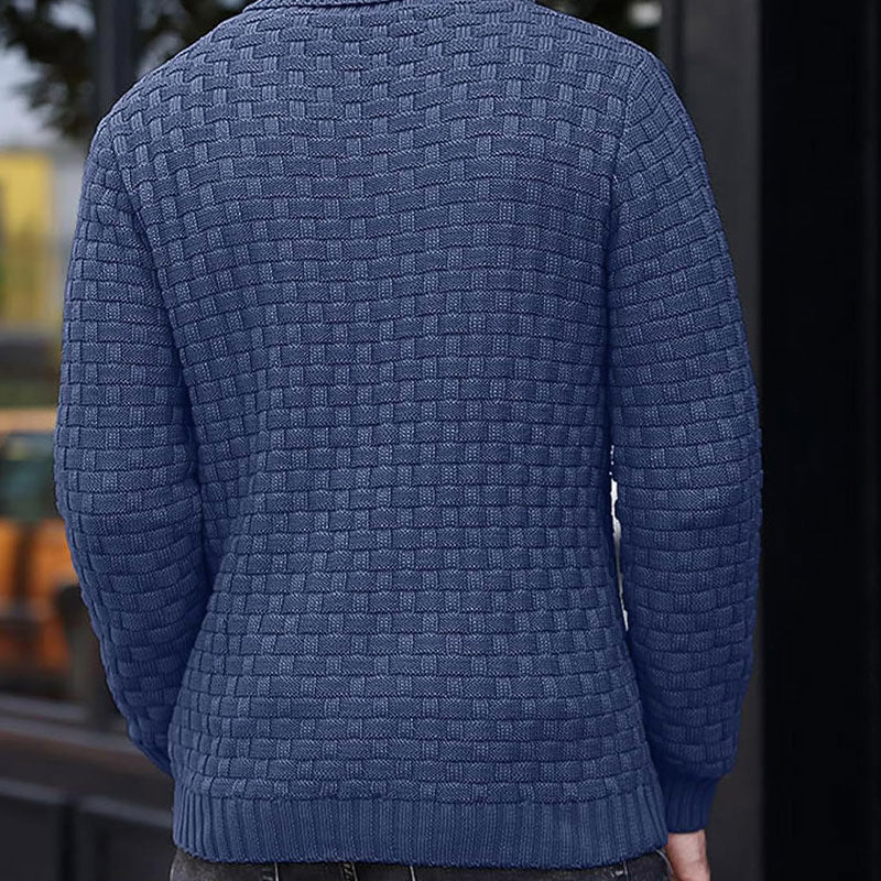 Mirko™ - Pull Homme Texturé Col Montant Élégant