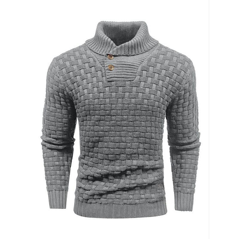 Mirko™ - Pull Homme Texturé Col Montant Élégant