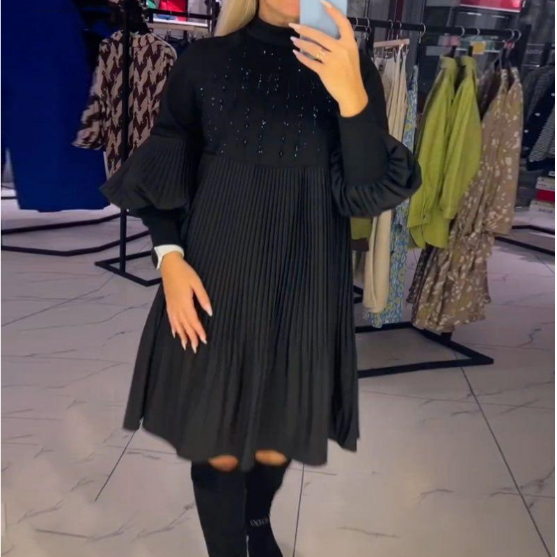 Aliénor™ - Robe Élégante à Manches Lanterne