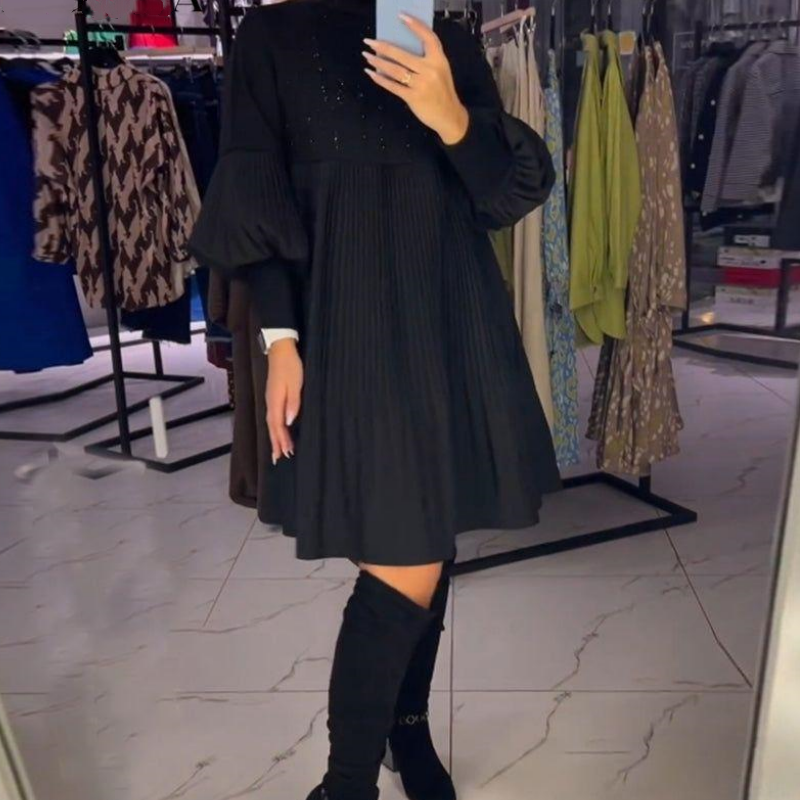 Aliénor™ - Robe Élégante à Manches Lanterne