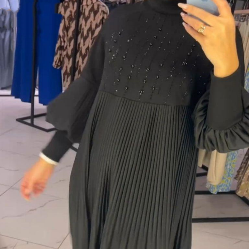 Aliénor™ - Robe Élégante à Manches Lanterne