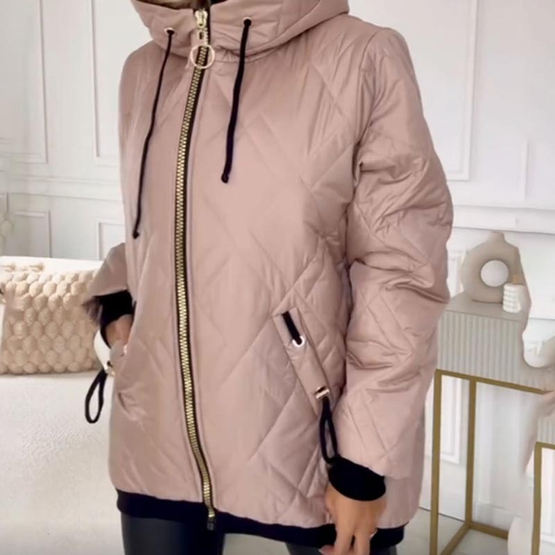 Petronella™ - Manteau Duvet Femme avec Capuche et Cordon de Serrage