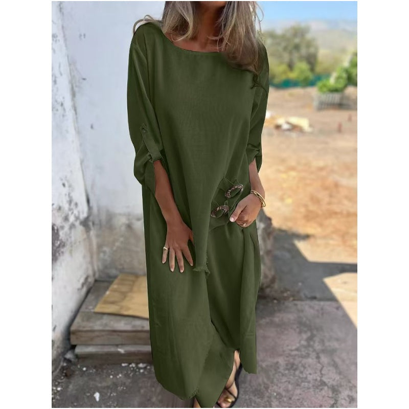 Vela™ - Costume élégant en coton et lin pour femme