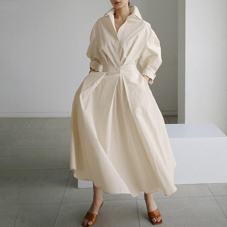 Barbe™ - Robe Maxi Longue en Coton Lin