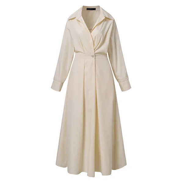 Barbe™ - Robe Maxi Longue en Coton Lin