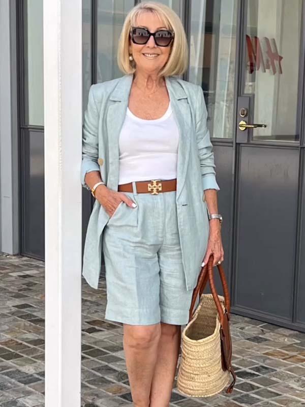 Bianca™ - Ensemble Chic avec Veste Fleurie et Short