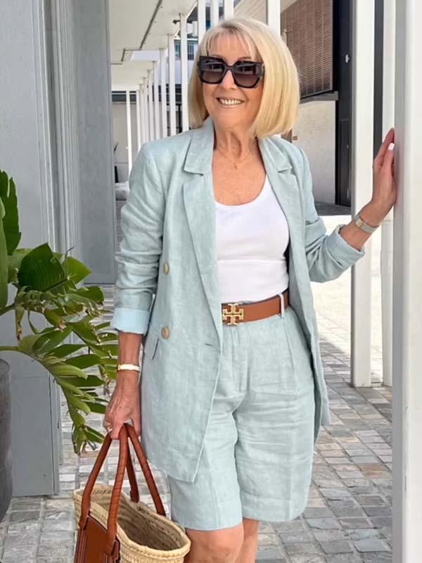 Bianca™ - Ensemble Chic avec Veste Fleurie et Short
