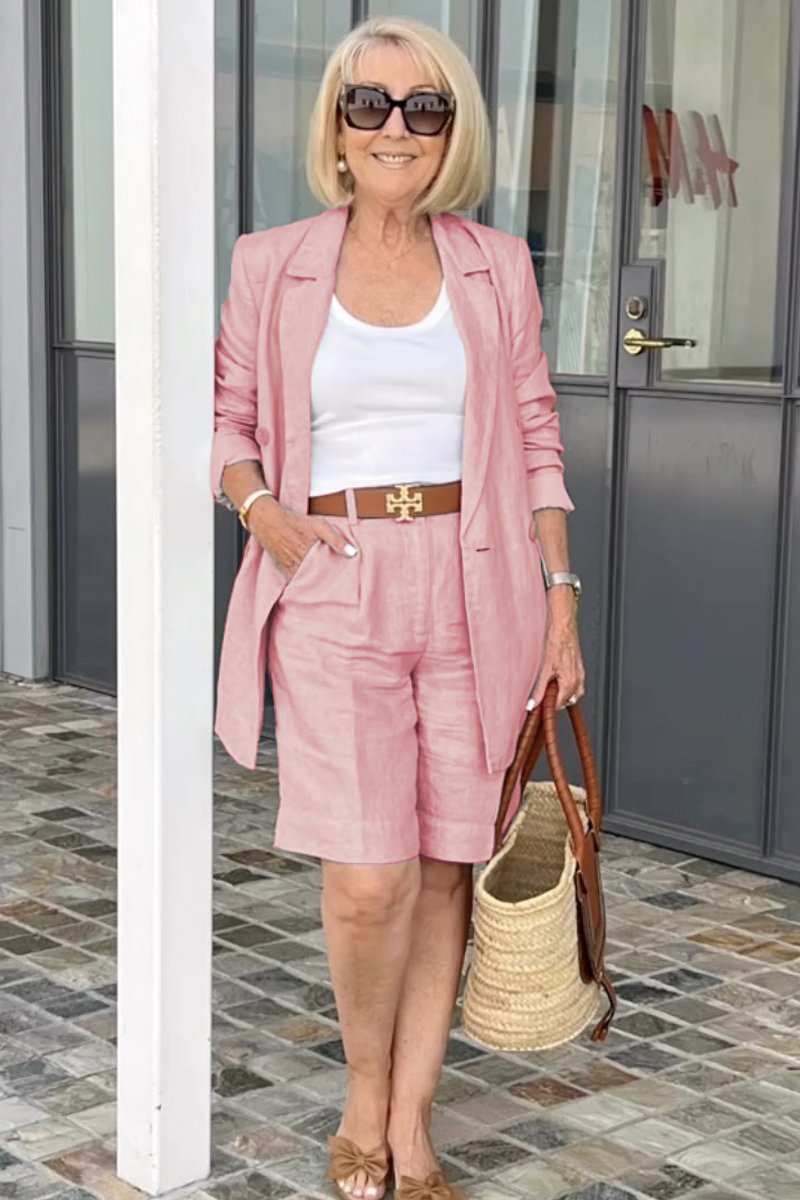 Bianca™ - Ensemble Chic avec Veste Fleurie et Short