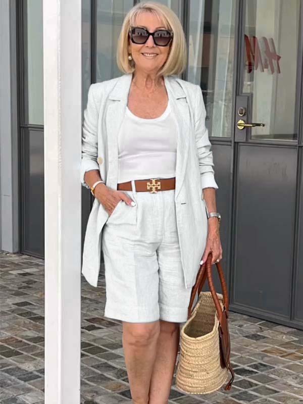 Bianca™ - Ensemble Chic avec Veste Fleurie et Short
