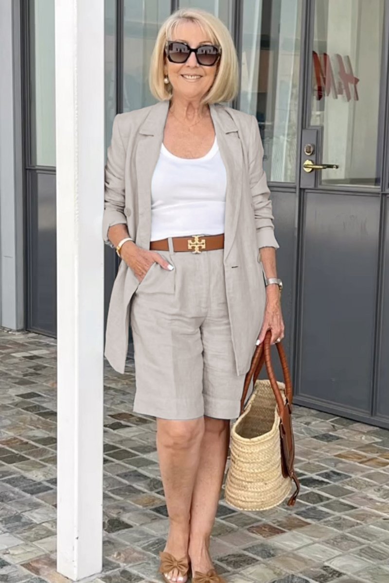 Bianca™ - Ensemble Chic avec Veste Fleurie et Short