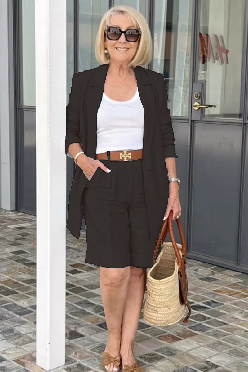 Bianca™ - Ensemble Chic avec Veste Fleurie et Short