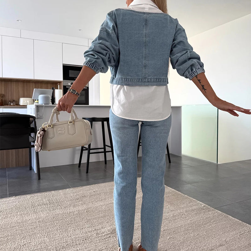 Jaselle™ - Ensemble Denim Moderne Femme