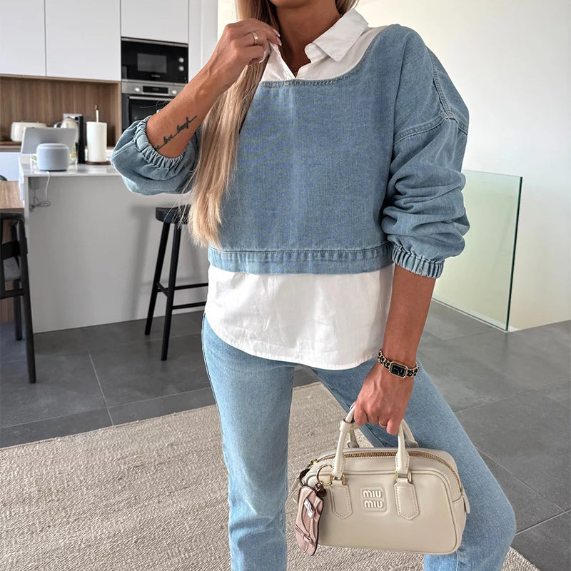 Jaselle™ - Ensemble Denim Moderne Femme