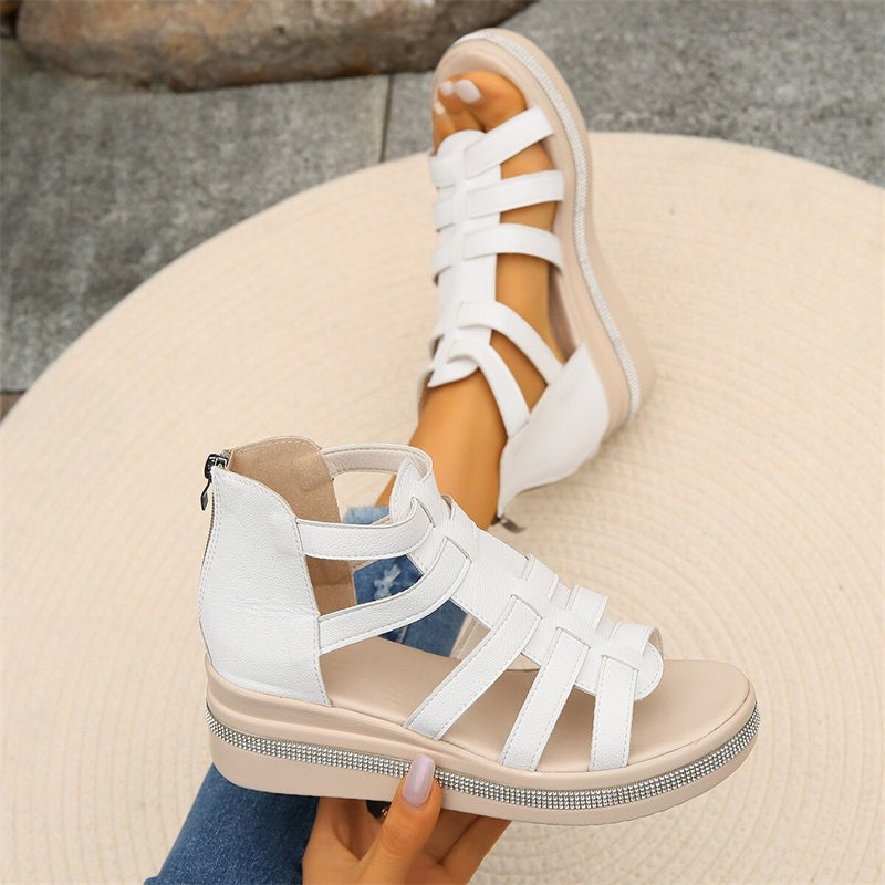 Amira™ - Sandales à Talon Wedge en Strass