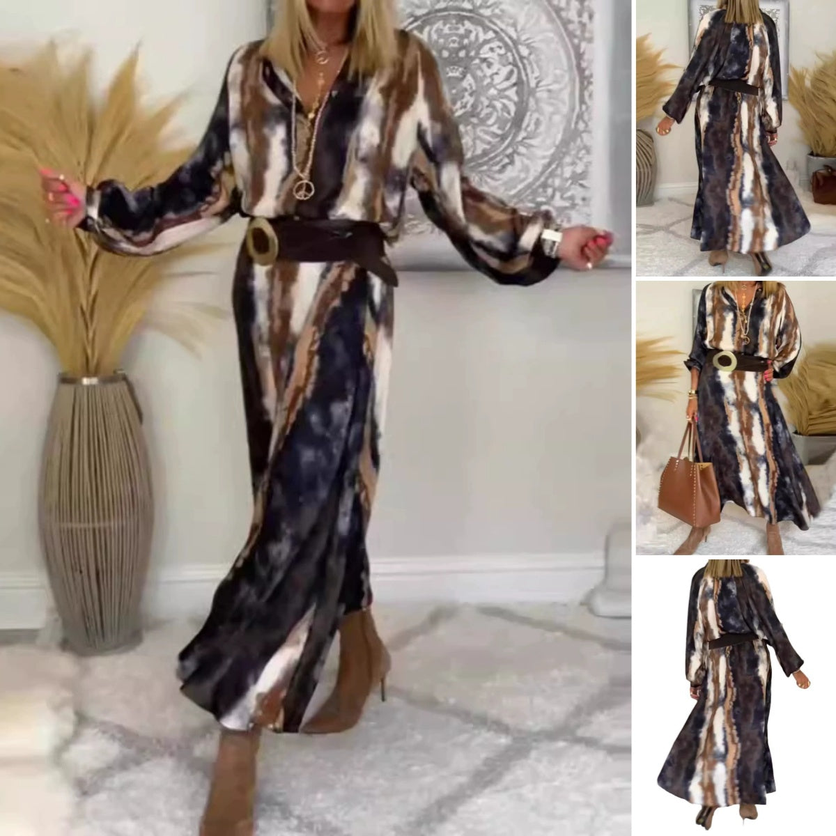 Selma™ - Robe Longue Élégante Tie & Dye