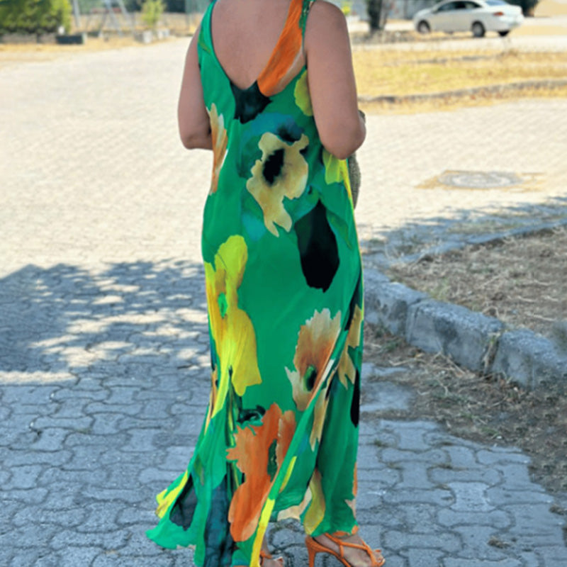 Maren™ - Robe Évasée Sans Manches à Imprimé Floral