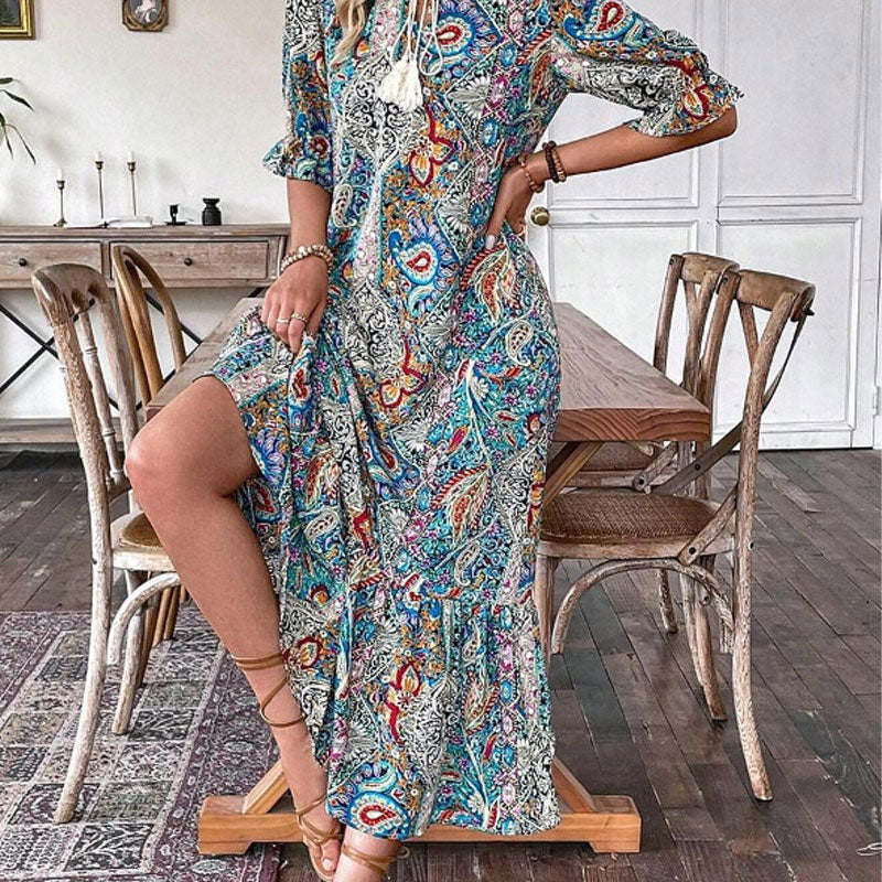 Lise™ - Robe Bobo Élégante avec Motif Floral