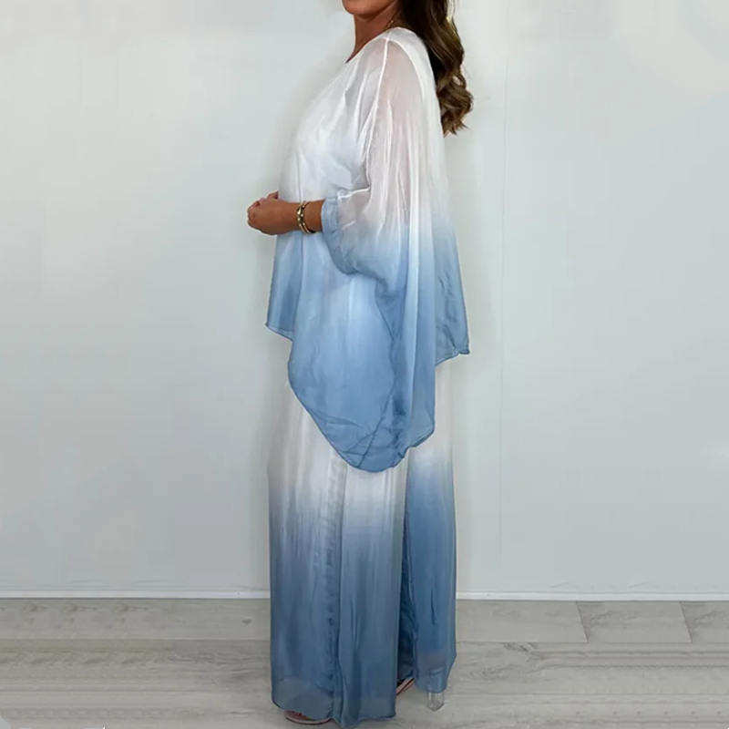 Kyra™ - Ensemble Dip Dye avec Haut Fluide et Pantalon Large