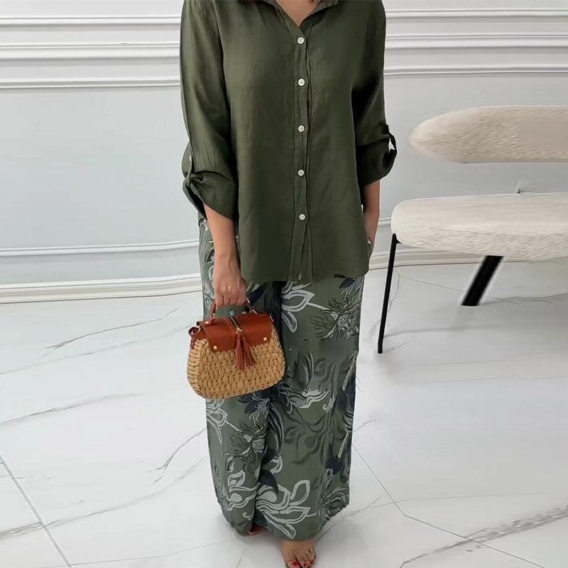 Penelope™ - Ensemble Deux Pièces Cardigan et Pantalon Taille Haute