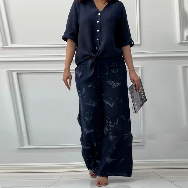 Penelope™ - Ensemble Deux Pièces Cardigan et Pantalon Taille Haute