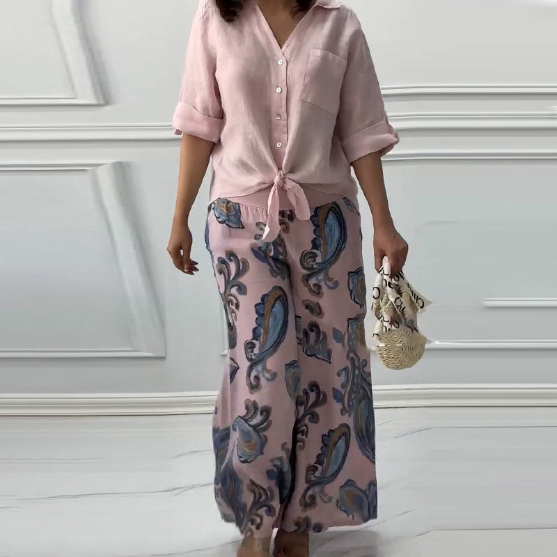 Penelope™ - Ensemble Deux Pièces Cardigan et Pantalon Taille Haute