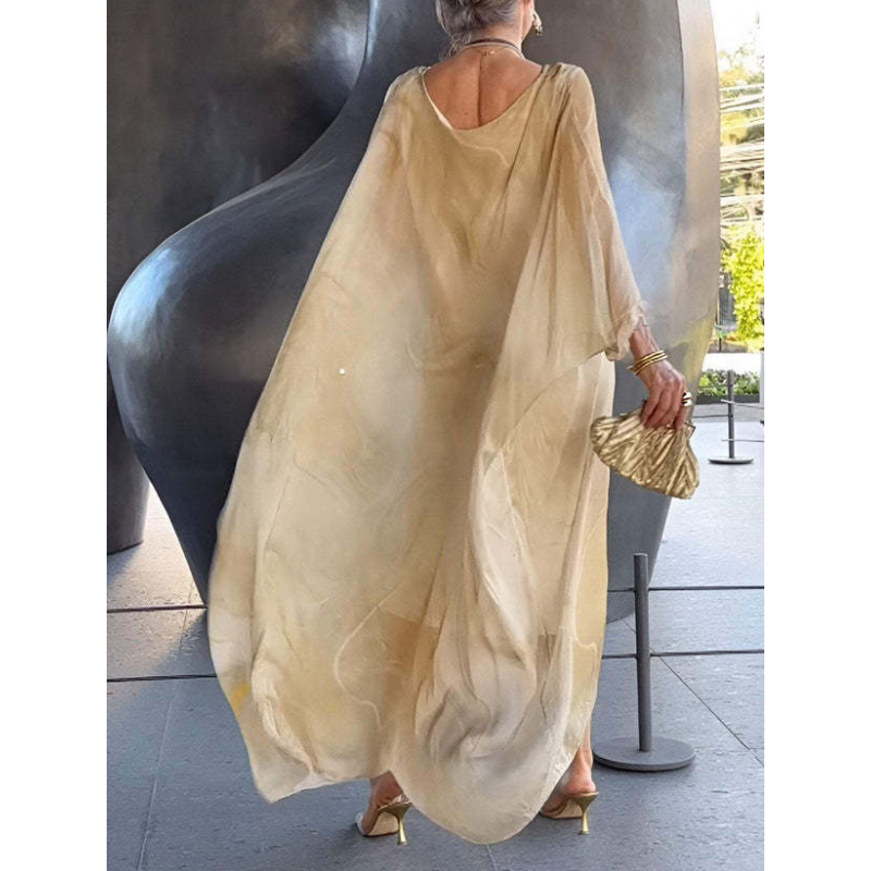 Lenora™ - Robes élégantes en chiffon marbré avec impression