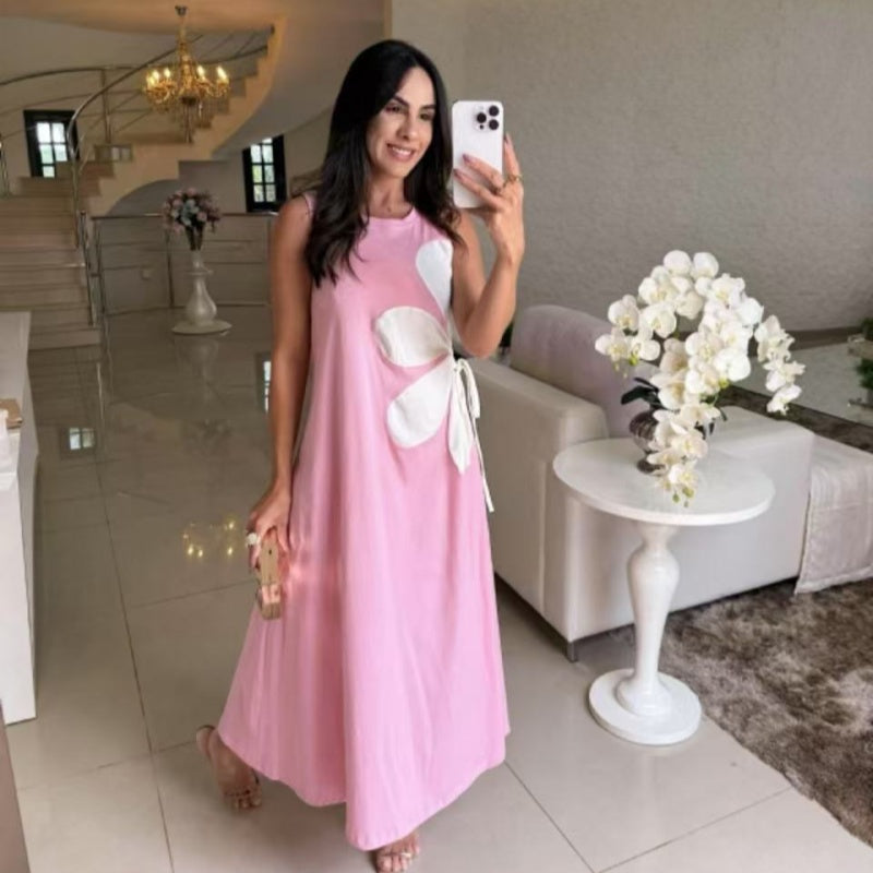 Isavelle™ - Robe Sans Manches à Imprimé Floral