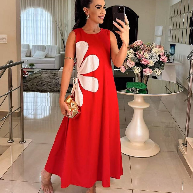 Isavelle™ - Robe Sans Manches à Imprimé Floral