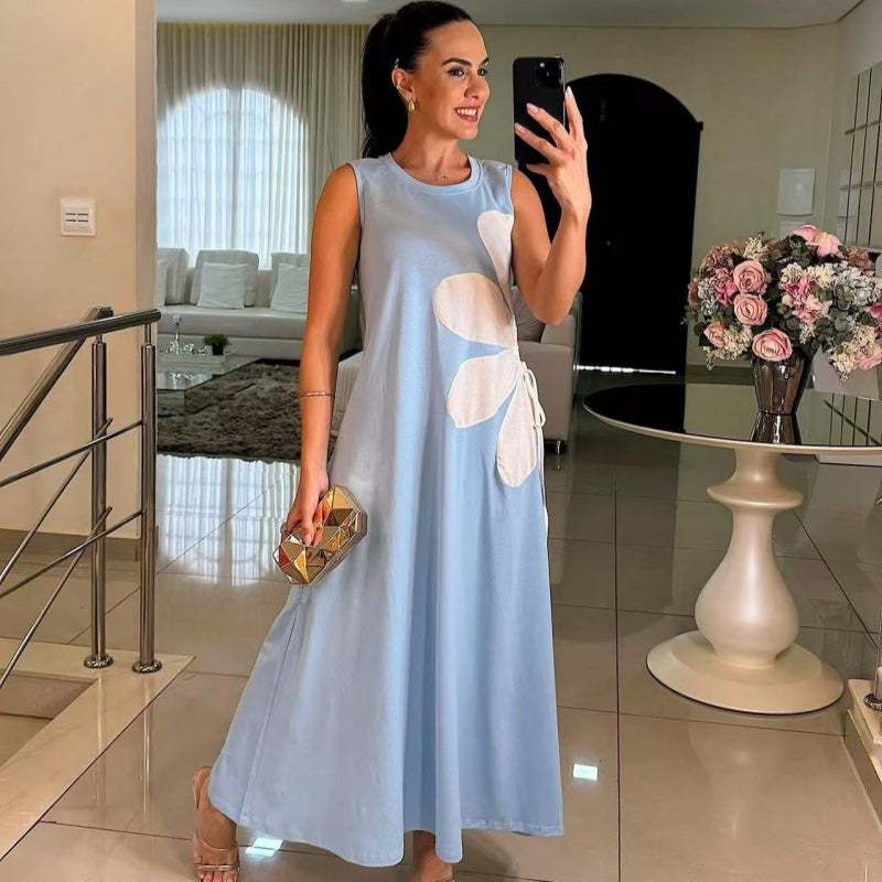 Isavelle™ - Robe Sans Manches à Imprimé Floral