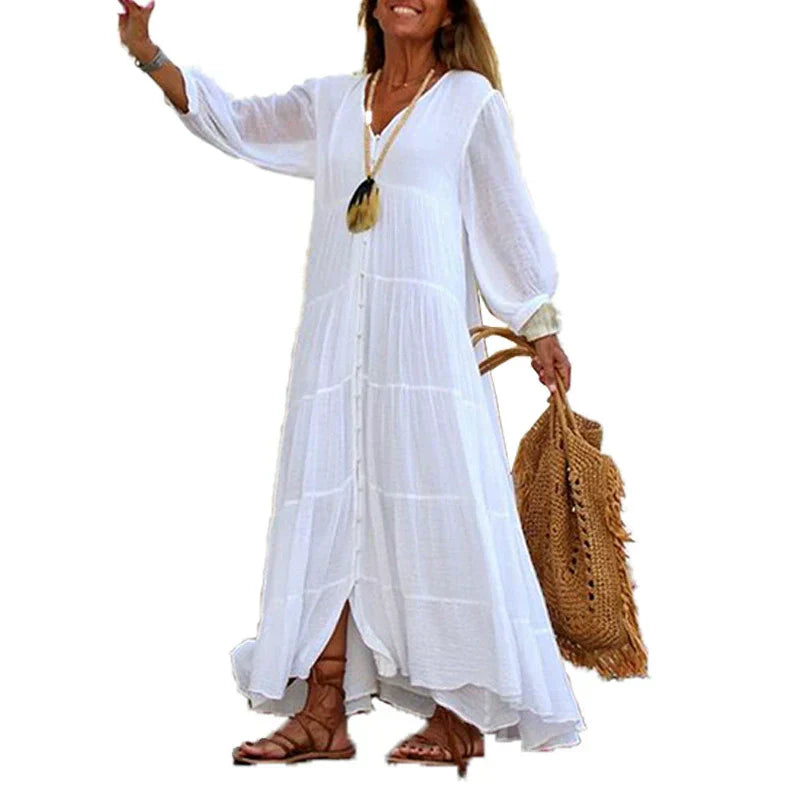Lunariah™ - Robe maxi à décolleté en V pour femmes