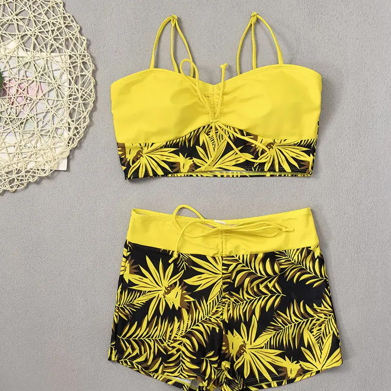 Taline™ - Maillot De Bain Deux Pièces Imprimé Femme