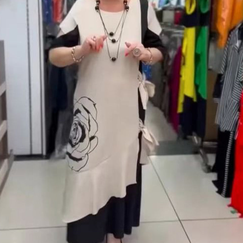 Hyelina™ - Robe Longue à Blocs de Couleur