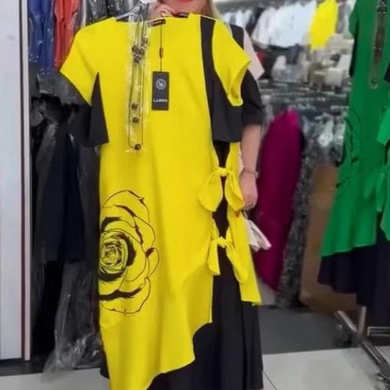 Hyelina™ - Robe Longue à Blocs de Couleur