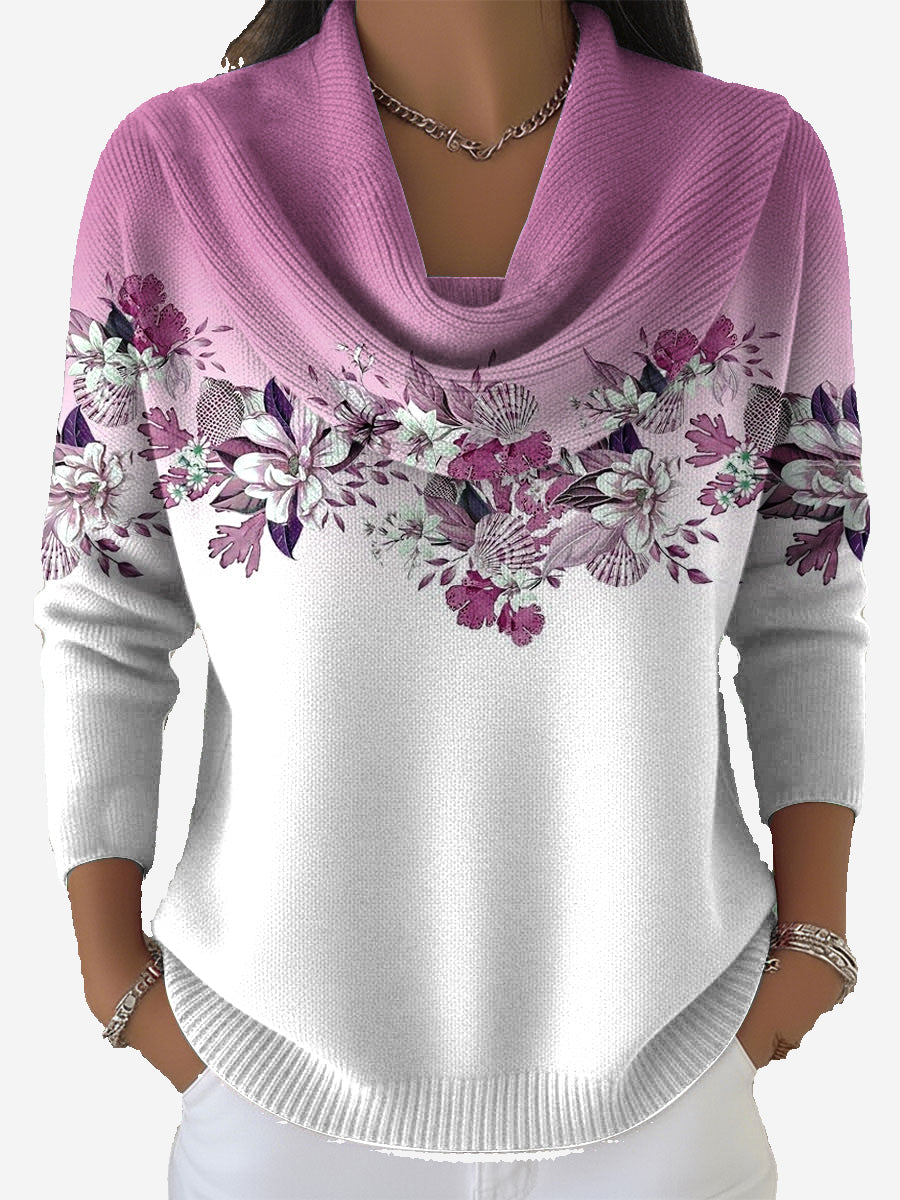 Elarionne™ - Pull Doux à Imprimé Fleuri