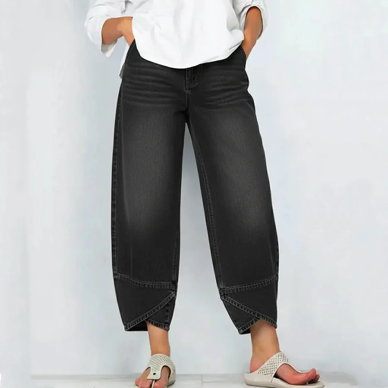 Havina™ - Jean Large Croisé Moderne Pour Femme