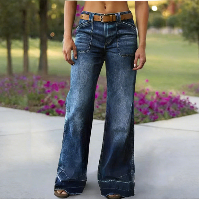Aurevia™ - Jean Large Style Vintage Femme