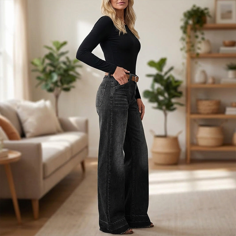 Aurevia™ - Jean Large Style Vintage Femme
